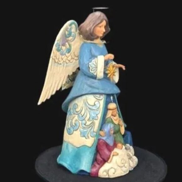 ENESCO Jim Shore "Wrapped in Holy Love" Nativity Angel Figurine Hartwood Creek - Picture 2 of 8
